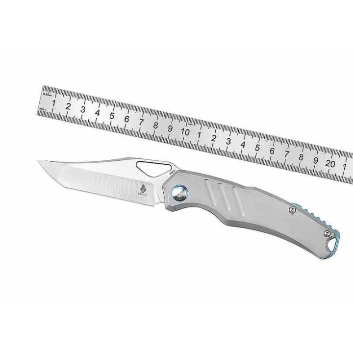 Couteau Kizer Torngat Titanium Lame Tanto Acier S35VN Manche Titane Framelock Clip KI3625A1 - Livraison Gratuite
