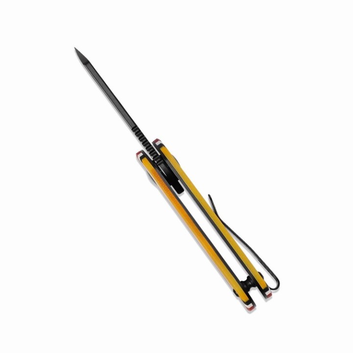 Couteau Kizer Cutlery Mini Bay Serape Lame Acier 154CM Black Sheepsfoot Manche G10 Slip Joint KIV2583C1 - Livraison Gratuite