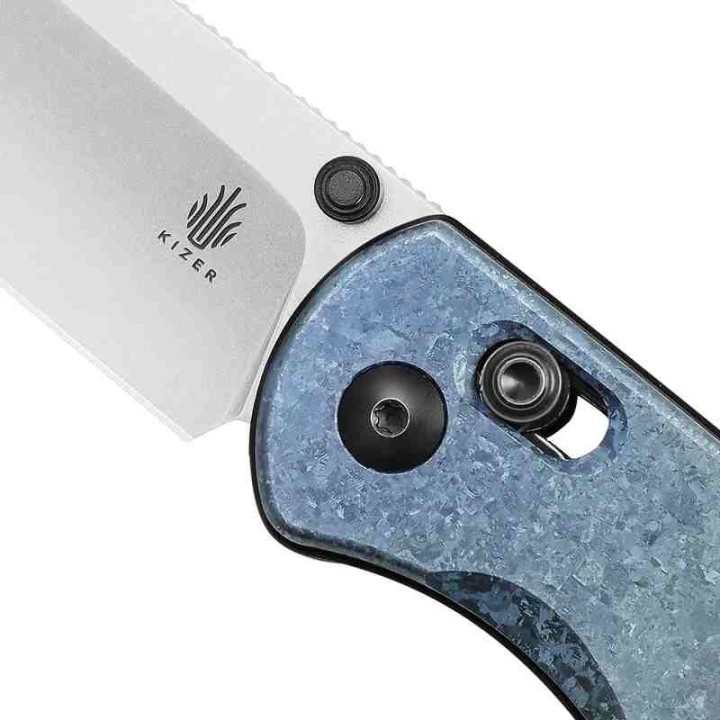 Couteau Kizer Drop Bear Lame Acier LC200N Manche Titane IKBS Clutch Lock Clip KI3619A3 - Livraison Gratuite