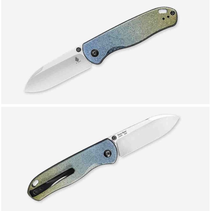Couteau Kizer Drop Bear Lame Acier LC200N Manche Titane IKBS Clutch Lock Clip KI3619A3 - Livraison Gratuite