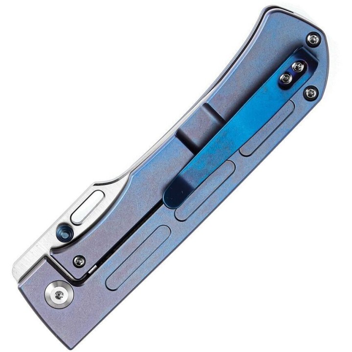 Couteau Kansept Reedus Blue Manche Titane Lame Acier S35VN IKBS Framelock Clip K1041A5 - Livraison Gratuite