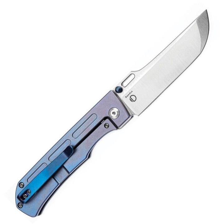 Couteau Kansept Reedus Blue Manche Titane Lame Acier S35VN IKBS Framelock Clip K1041A5 - Livraison Gratuite