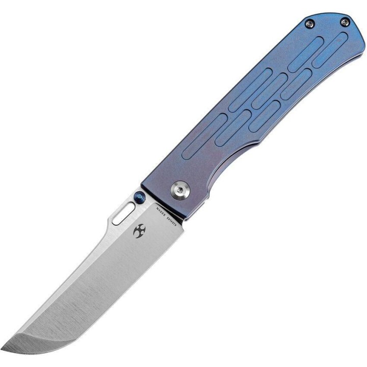 Couteau Kansept Reedus Blue Manche Titane Lame Acier S35VN IKBS Framelock Clip K1041A5 - Livraison Gratuite