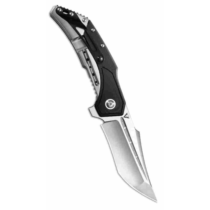 Couteau Begg Knives Astio Black Lame Tanto D2 Manche G10/Stainless IKBS Framelock Clip BG008 - Livraison Gratuite