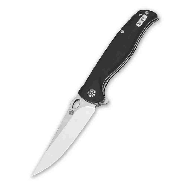 Couteau QSP Gavial Black Manche G10 Lame Acier D2 IKBS Linerlock Clip QS126C - Livraison Gratuite