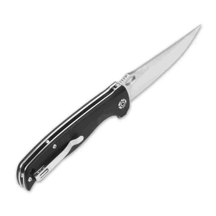 Couteau QSP Gavial Black Manche G10 Lame Acier D2 IKBS Linerlock Clip QS126C - Livraison Gratuite