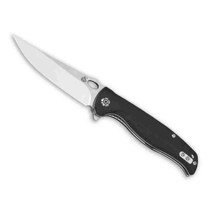 Couteau QSP Gavial Black Manche G10 Lame Acier D2 IKBS Linerlock Clip QS126C - Livraison Gratuite