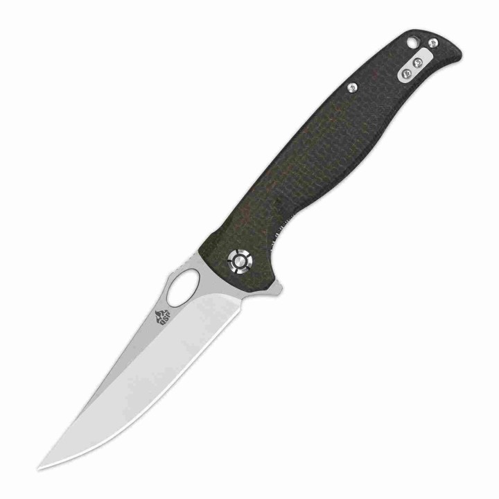 Couteau QSP Gavial Dark Brown Manche Micarta Lame Acier D2 IKBS Linerlock Clip QS126D1 - Livraison Gratuite