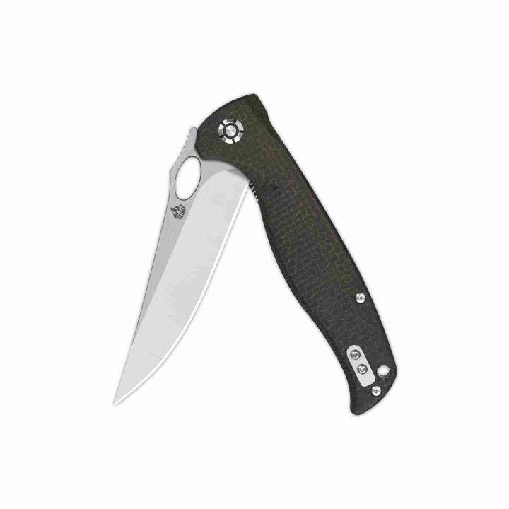 Couteau QSP Gavial Dark Brown Manche Micarta Lame Acier D2 IKBS Linerlock Clip QS126D1 - Livraison Gratuite