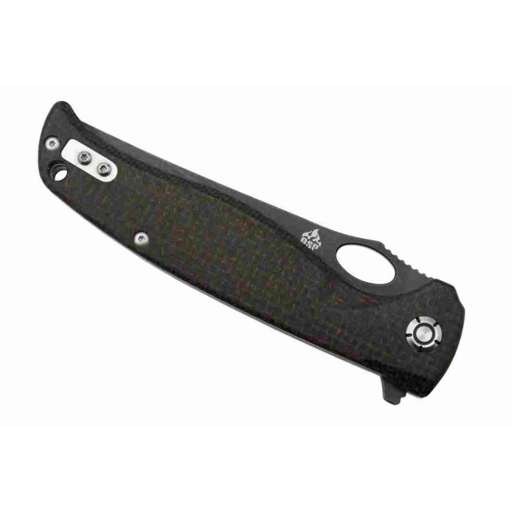 Couteau QSP Gavial Dark Brown Manche Micarta Lame Acier D2 Black IKBS Linerlock Clip QS126D2 - Livraison Gratuite