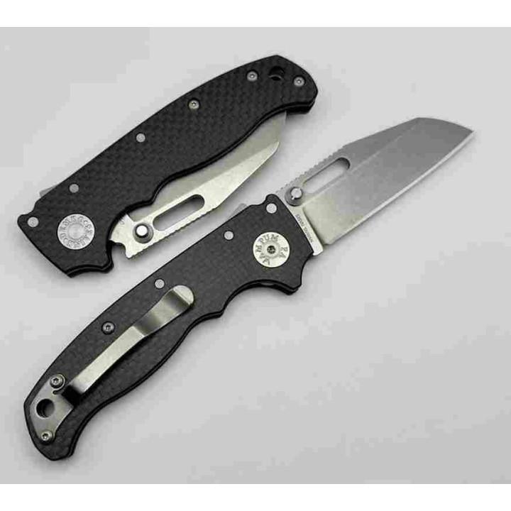 Couteau Demko Knives AD20.5 S35VN Shark Foot Manche Carbon Fiber Lame  S35VN Shark Lock IKBS DEM09627 - Livraison Gratuite