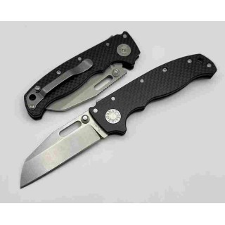 Couteau Demko Knives AD20.5 S35VN Shark Foot Manche Carbon Fiber Lame  S35VN Shark Lock IKBS DEM09627 - Livraison Gratuite