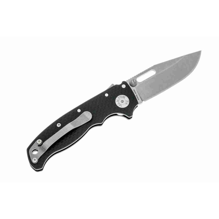 Couteau Demko Knives AD20.5 S35VN Clip Point Black CF Manche Carbon Fiber Lame Acier S35VN IKBS DEM09626 - Livraison Gratuite