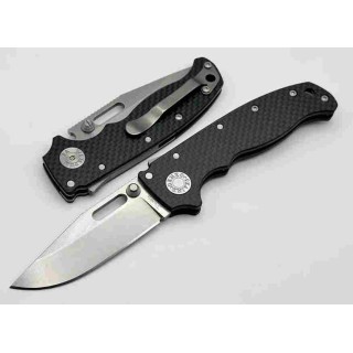 Couteau Demko Knives AD20.5 S35VN Clip Point Black CF Manche Carbon Fiber Lame Acier S35VN IKBS DEM09626 - Livraison Gratuite