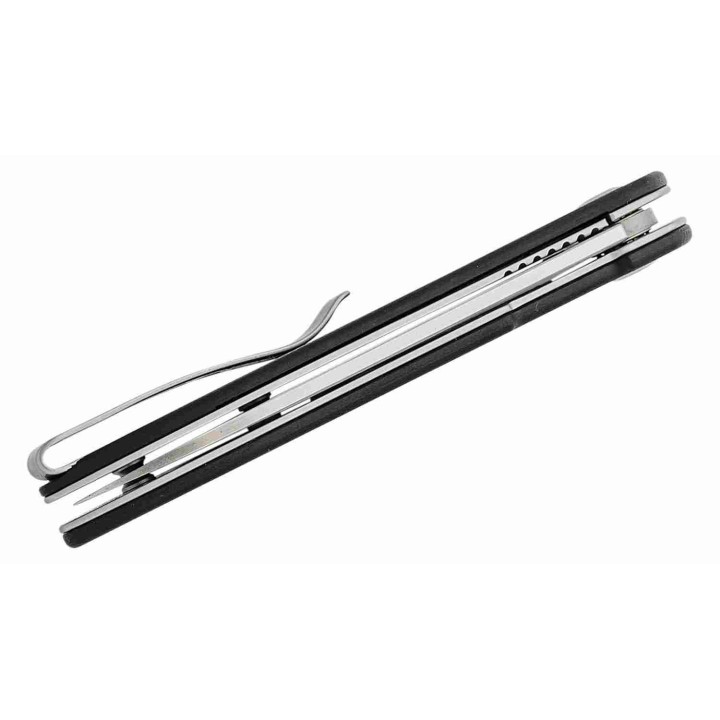 Couteau Sencut Bocll II Black Lame Acier D2 Manche G10 IKBS Linerlock Clip S220191 - Livraison Gratuite