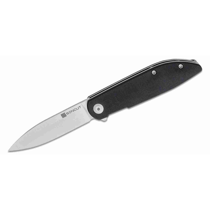Couteau Sencut Bocll II Black Lame Acier D2 Manche G10 IKBS Linerlock Clip S220191 - Livraison Gratuite