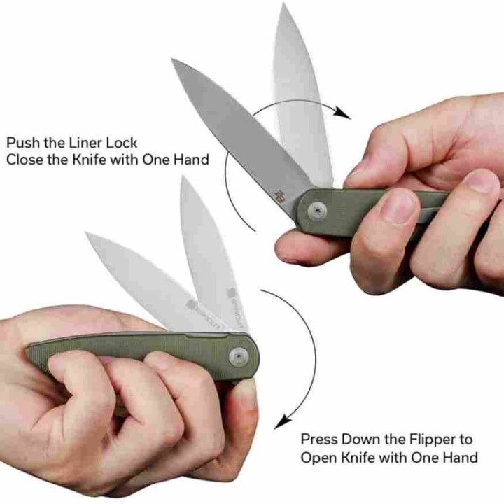 Couteau Sencut Bocll II Od Green Lame Acier D2 Manche G10 IKBS Linerlock Clip S220194 - Livraison Gratuite