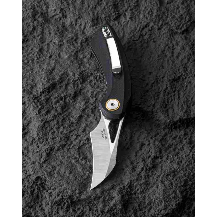 Couteau Bestech Bihai Black Manche G-10 Lame Acier 14C28N IKBS Linerlock Clip BTKG53A1 - Livraison Gratuite