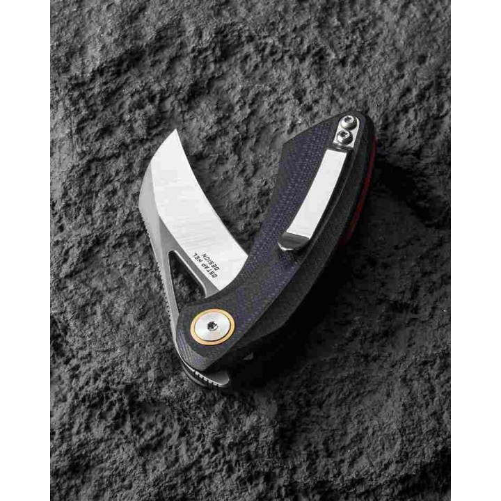 Couteau Bestech Bihai Black Manche G-10 Lame Acier 14C28N IKBS Linerlock Clip BTKG53A2 - Livraison Gratuite