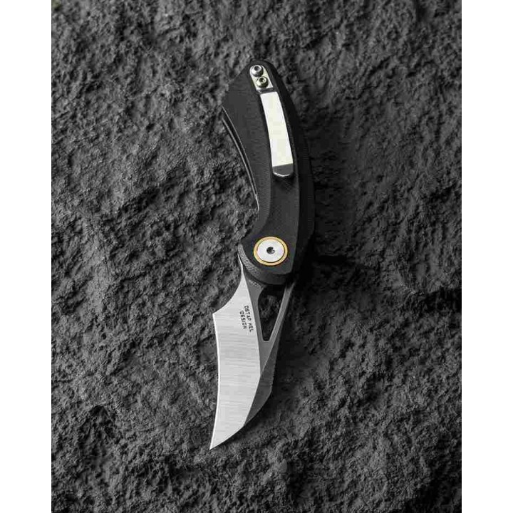 Couteau Bestech Bihai Black Manche G-10 Lame Acier 14C28N IKBS Linerlock Clip BTKG53A2 - Livraison Gratuite