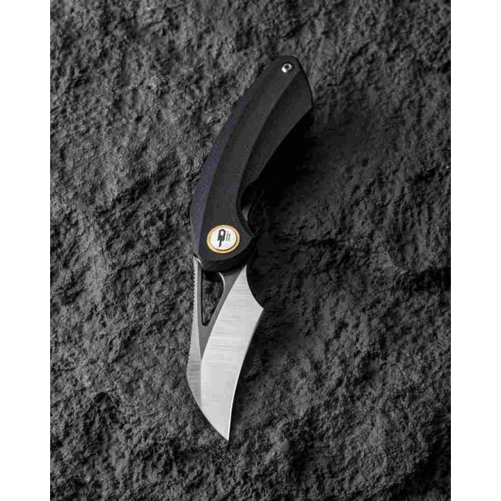 Couteau Bestech Bihai Black Manche G-10 Lame Acier 14C28N IKBS Linerlock Clip BTKG53A2 - Livraison Gratuite