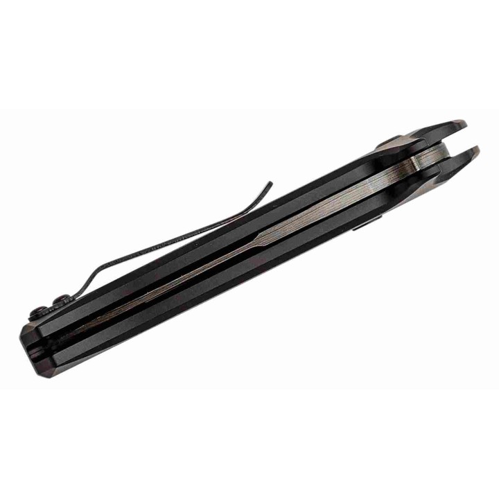 Couteau Automatique Kershaw Launch 12 Lame Acier Damas Manche Alu/FC Made USA KS7125DAM - Livraison Gratuite
