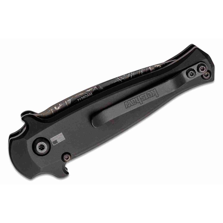 Couteau Automatique Kershaw Launch 12 Lame Acier Damas Manche Alu/FC Made USA KS7125DAM - Livraison Gratuite