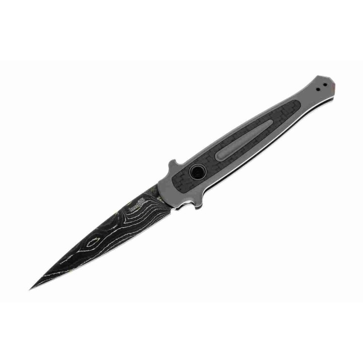Couteau Automatique Kershaw Launch 8 Lame Acier Damas Manche Aluminium/Fibre Carbone Made USA KS7150DAM - Livraison Gratuite