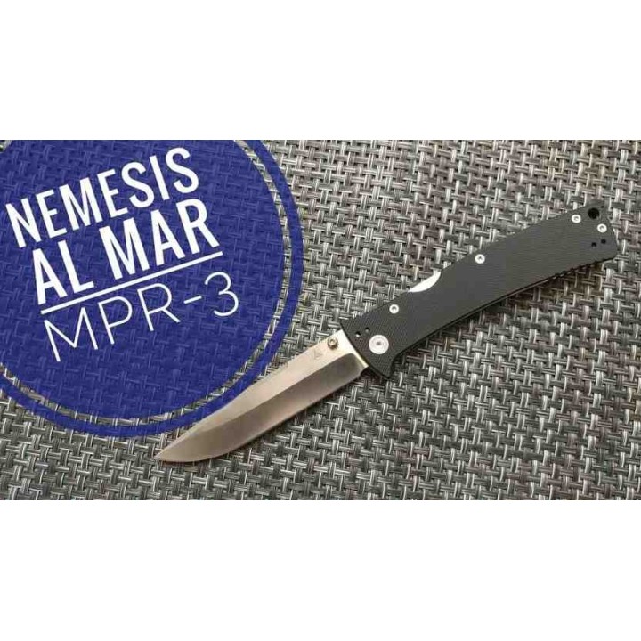 Couteau Nemesis Mar Private MPR3 Lame Drop Point Acier S35VN Manche G10 Lockback Clip NE22 - Livraison Gratuite