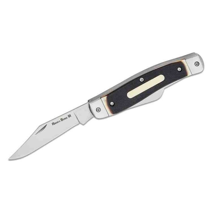 Couteau Cold Steel Ranch Boss III Stockman 3 Lames Acier 8Cr13MoV Manche ABS Etui Cuir CSFLSTKMN - Livraison Gratuite