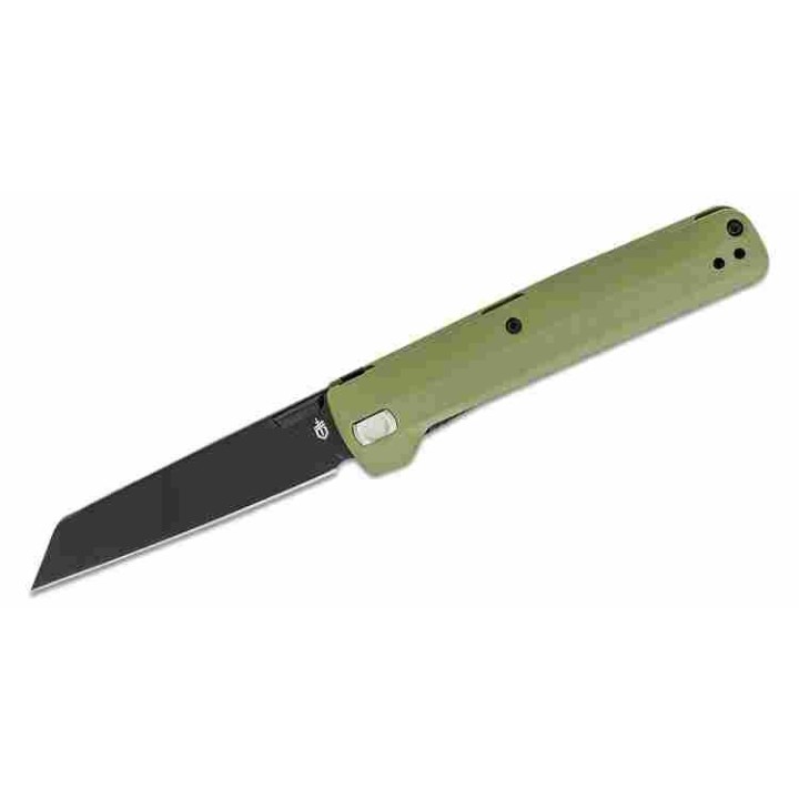 Couteau Gerber Pledge Green Lame Wharncliffe Acier 7Cr17MoV Manche GRN Linerlock Clip G1067524 - Livraison Gratuite