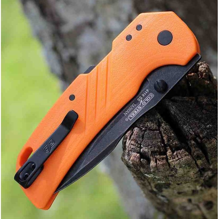 Couteau Cold Steel Engage Atlas Orange Lame Acier 4116 Clip Point Manche GFN Clip CSFL30DPLDBO - Livraison Gratuite