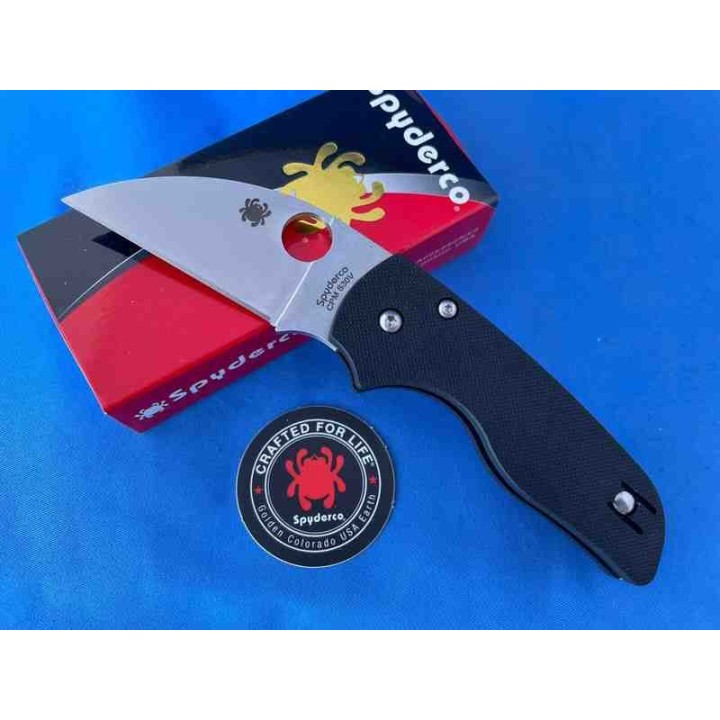 Couteau Spyderco Lil' Native Wharncliffe Lame Acier CPM-S30V Manche G10 Compression Lock Clip USA SC230GPWC - Livraison Gratuite