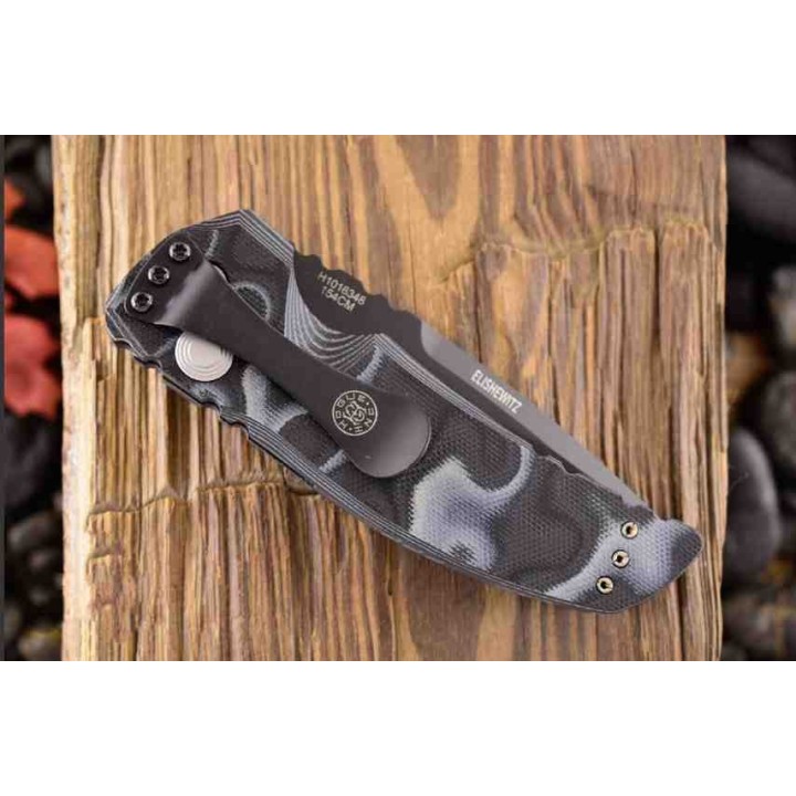 Couteau Automatique Hogue EX-A01 Lame Drop Point 154CM Manche G-Mascus Button Lock Clip Made USA HO34139 - Livraison Gratuite