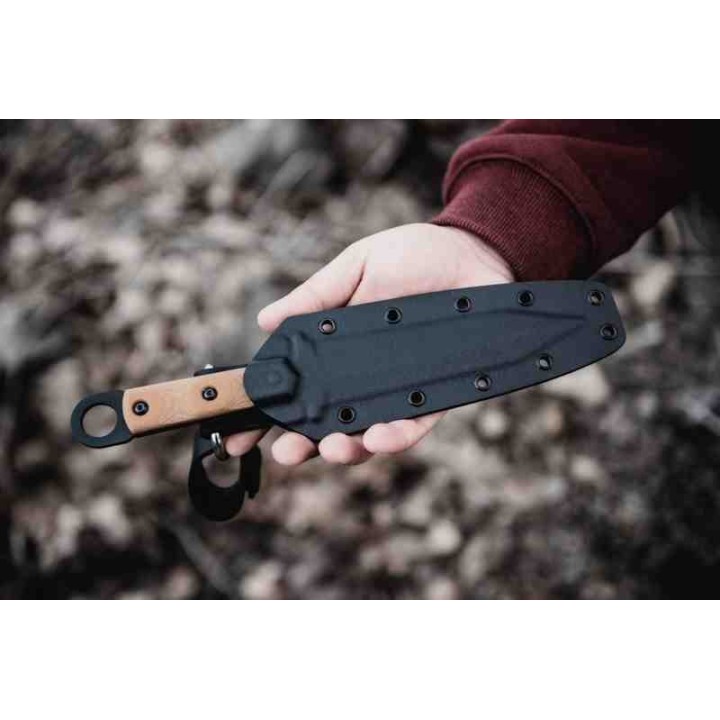 Couteau TOPS Modern Gladius Lame Acier Carbone 1095 Manche Tan Micarta Etui Kydex Made USA TPMGLAD01 - Livraison Gratuite