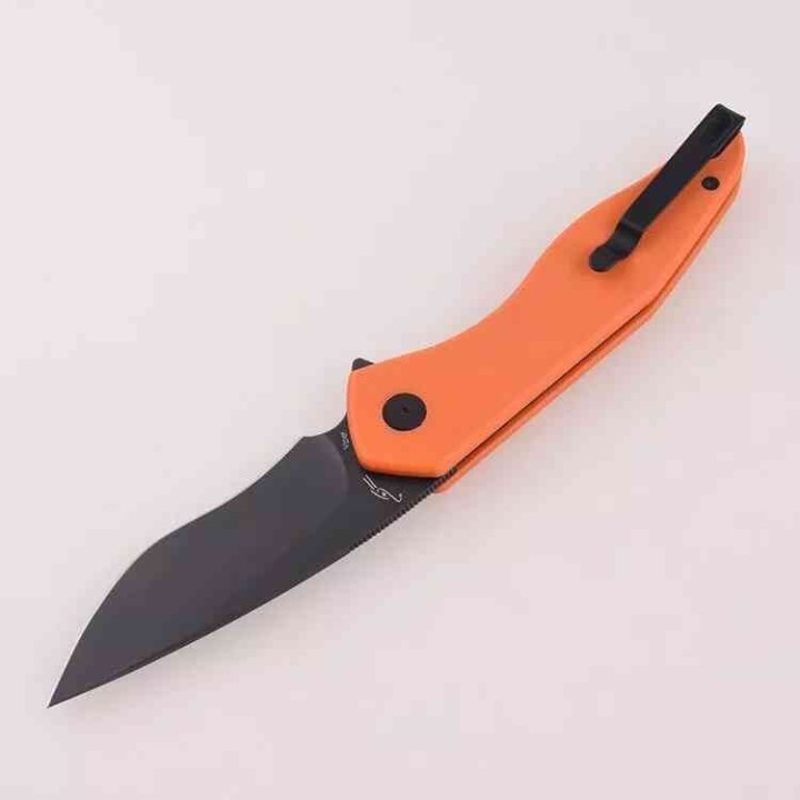 Couteau Shieldon Viper Tangerine Lame Acier 154CM G10 Handle IKBS Linerlock Clip SHIEG01A - Livraison Gratuite