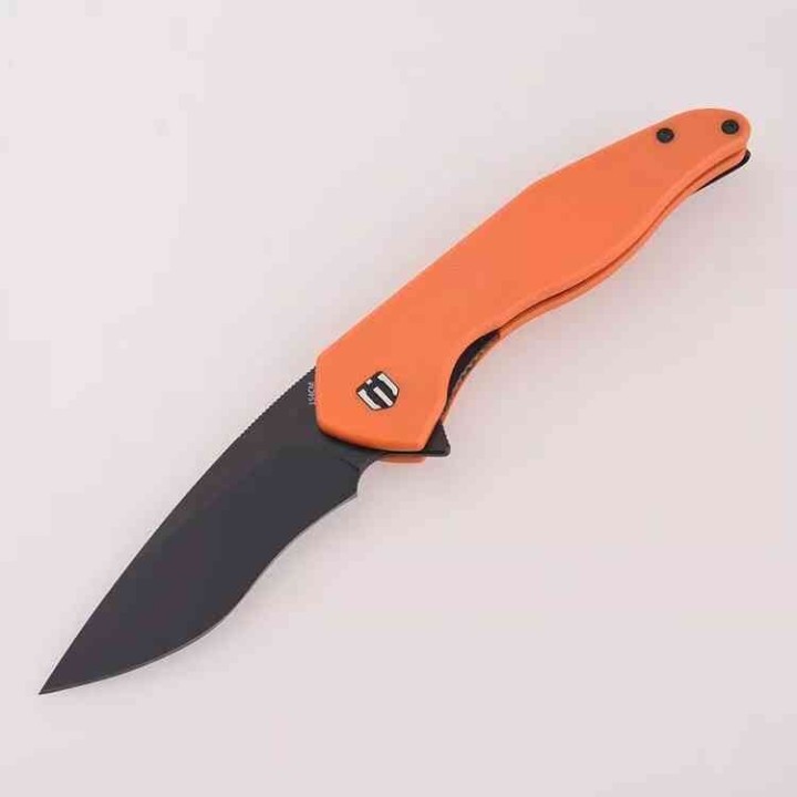 Couteau Shieldon Viper Tangerine Lame Acier 154CM G10 Handle IKBS Linerlock Clip SHIEG01A - Livraison Gratuite