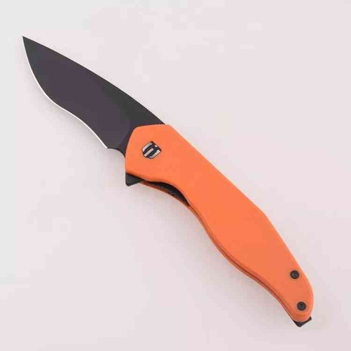Couteau Shieldon Viper Tangerine Lame Acier 154CM G10 Handle IKBS Linerlock Clip SHIEG01A - Livraison Gratuite