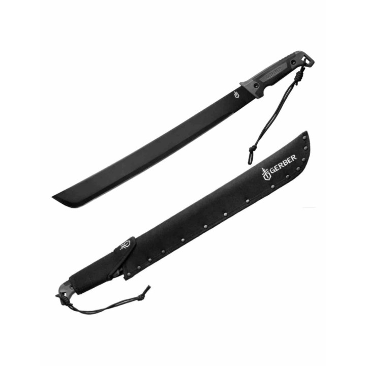 Couteau Machette Gerber Gator Bush Machete Lame Acier Carbone 1050 Manche Gator Etui Nylon G2848 - Livraison Gratuite
