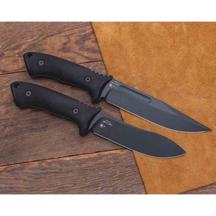Couteau Spartan Blades Harsey Nessmuk Lame Acier Carbone 1095 Manche ABS Etui ABS Made USA SBSL005BK - Livraison Gratuite