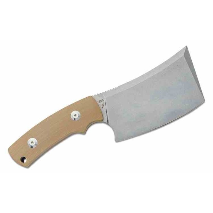 Couteau Beyond EDC Kleever Lame Acier VG-10 Cleaver Manche Tan G10 Etui Kydex BEDC2101BR - Livraison Gratuite