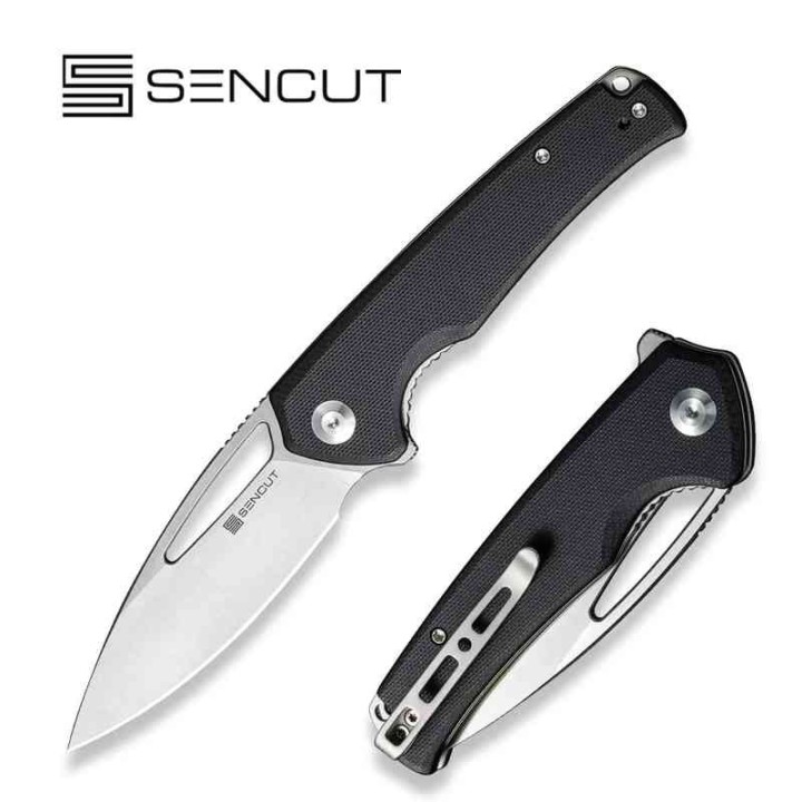 Couteau Sencut Mims Black Manche G10 Lame Acier 9Cr18MoV IKBS Linerlock Clip S210131 - Livraison Gratuite