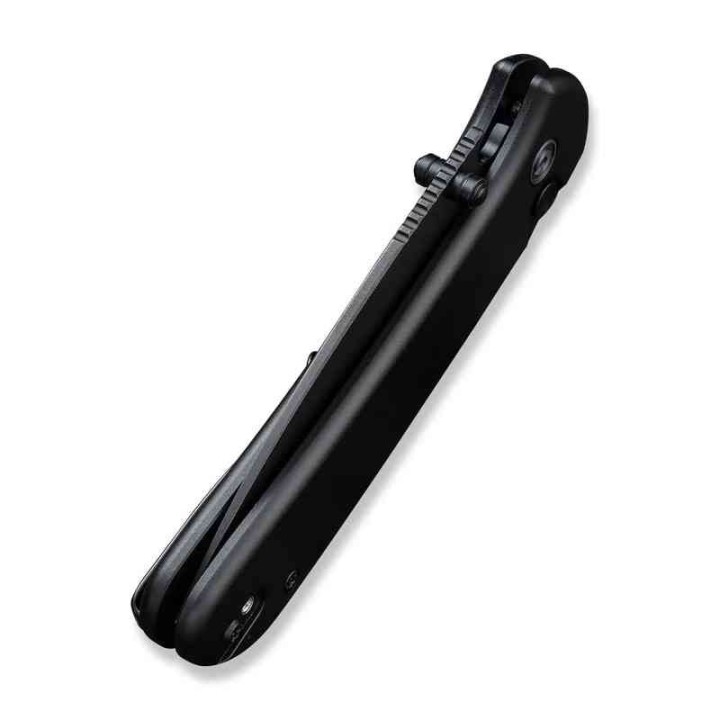 Couteau CIVIVI Qubit Button Lock Black Manche Aluminum Lame Acier 14C28N IKBS Clip Button Lock CIVC22030E1 - Livraison Gratuite