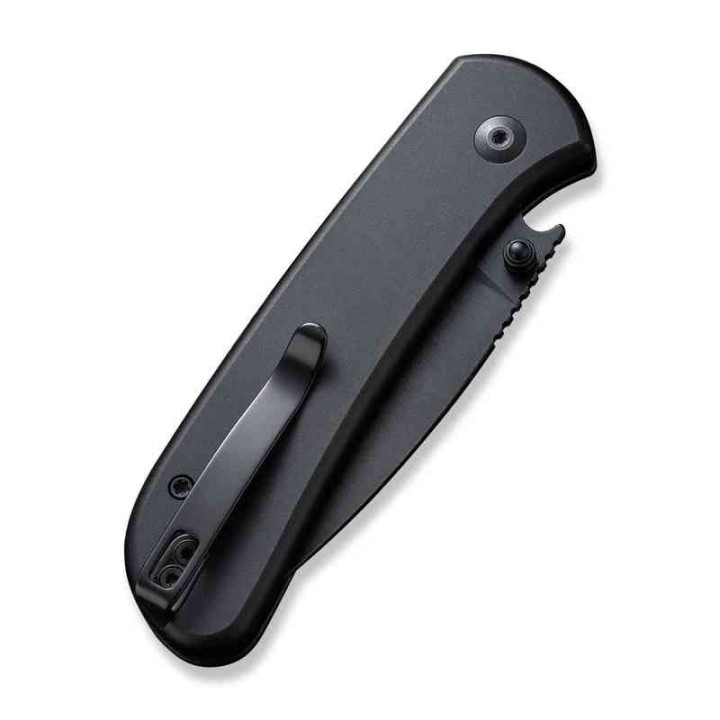Couteau CIVIVI Qubit Button Lock Black Manche Aluminum Lame Acier 14C28N IKBS Clip Button Lock CIVC22030E1 - Livraison Gratuite