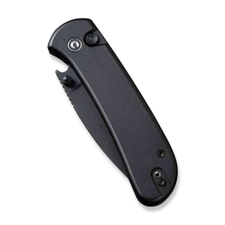 Couteau CIVIVI Qubit Button Lock Black Manche Aluminum Lame Acier 14C28N IKBS Clip Button Lock CIVC22030E1 - Livraison Gratuite