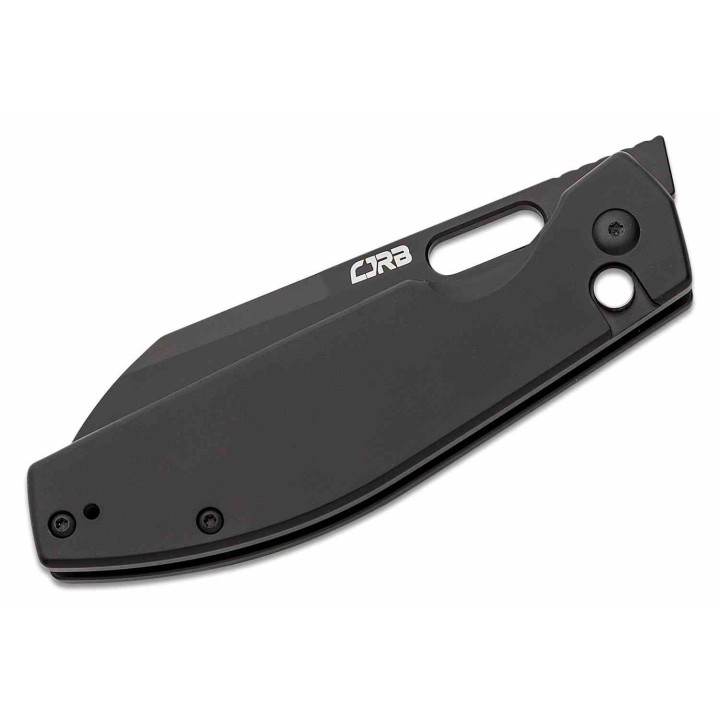 Couteau CJRB Ekko Black Lame Sheepsfoot Acier AR-RPM9 Manche Acier IKBS Button Lock Clip J1929BBST - Livraison Gratuite