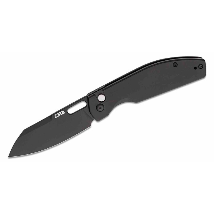 Couteau CJRB Ekko Black Lame Sheepsfoot Acier AR-RPM9 Manche Acier IKBS Button Lock Clip J1929BBST - Livraison Gratuite