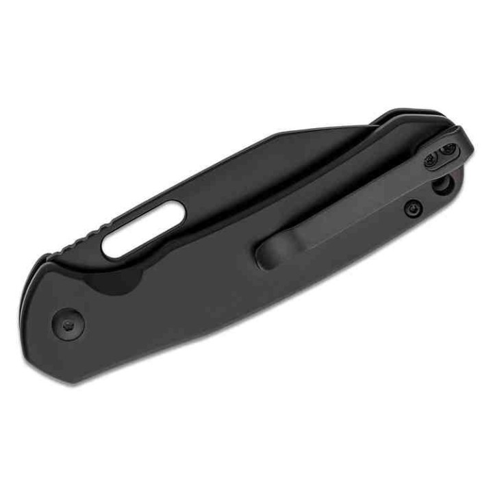 Couteau CJRB Pyrite Wharncliffe Lame Acier AR-RPM9 Black Manche Acier Button Lock IKBS Clip J1925ABST - Livraison Gratuite