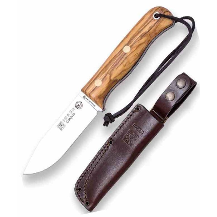 Couteau Joker Campero BSA Olivier Lame Acier 14C28N Etui Cuir Made Spain JKRCO112 - Livraison Gratuite