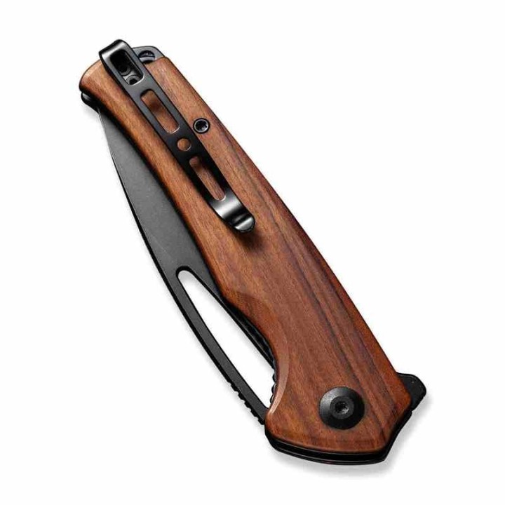 Couteau Sencut Mims Guibourtia Manche Bois Lame Acier 9Cr18MoV IKBS Linerlock Clip S210134 - Livraison Gratuite